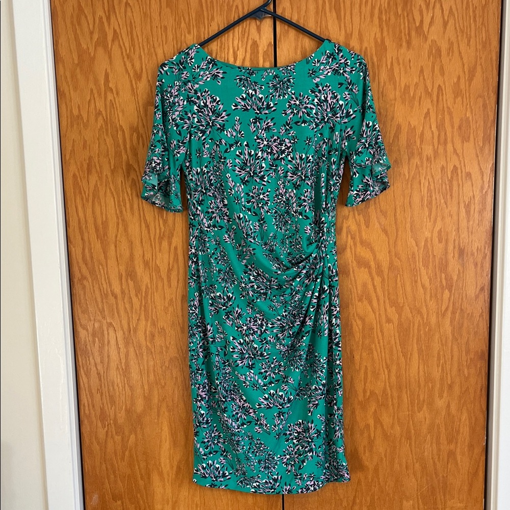Floral Green and pink maternity Dress